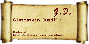 Glattstein Dusán névjegykártya